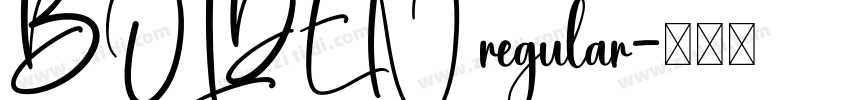 BOLDEN regular字体转换